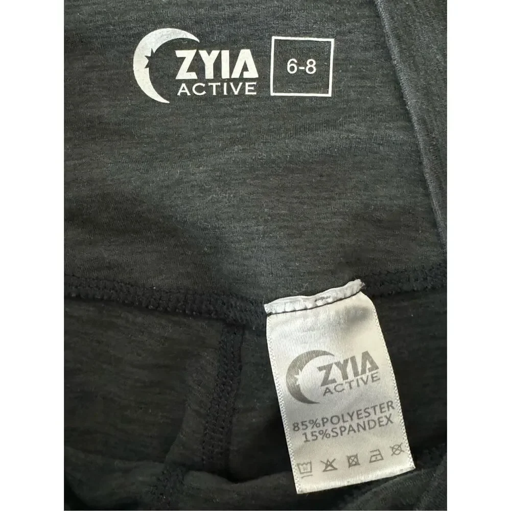 ZYIA ACTIVE Brilliant High Rise Black Leggings Size S 6-8 Athleisure - Picture 3 of 6